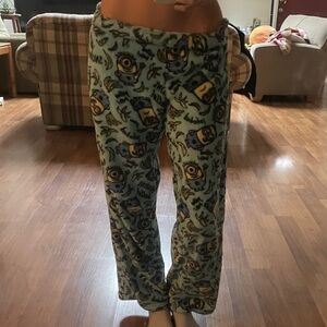 Minion Print Fleece Pajama Pants